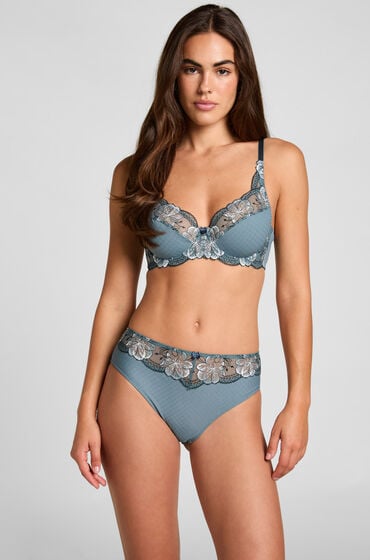 Hunkemöller Højtaljet Slip Helena Blå