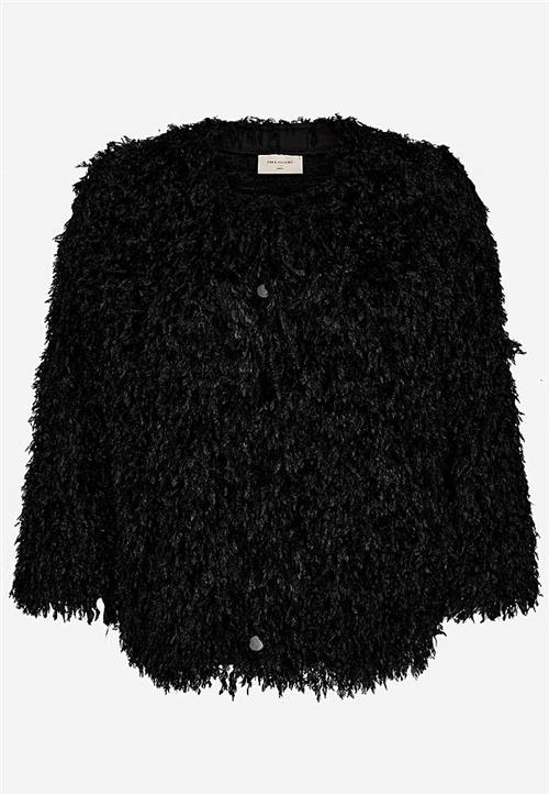 Freequent Cardigan med fjerlignende materiale