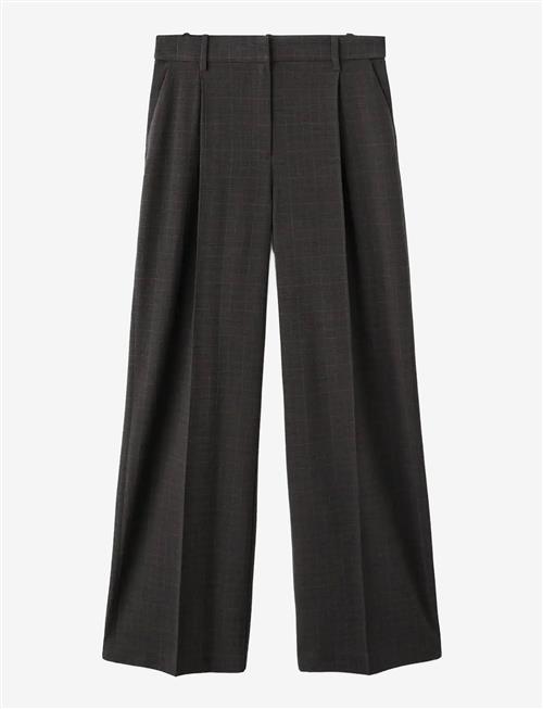 Mango | Check Pleated Trousers | 42