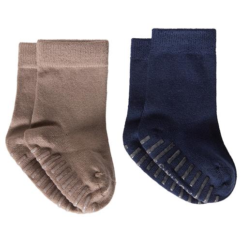 Kuling Wengen Wool Anti Slip Socks 2-p Light Brown/Navy Ligh Brown/Navy-22-24 EU Uld Brun  22-24 EU  unisex