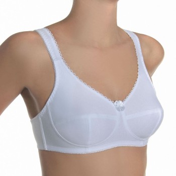 sassa BH Classic Soft Bra Hvid bomuld C 120 Dame