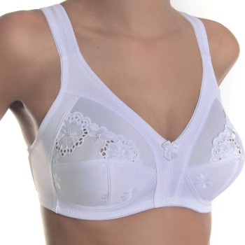 sassa BH Classic Soft Bra With Wide Straps Hvid polyester E 115 Dame