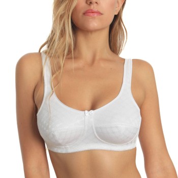 sassa BH Cotton Jacquard Soft Bra Hvid C 95 Dame
