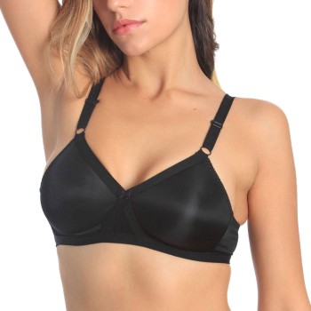 sassa BH Cross Back Soft Bra Sort polyester C 80 Dame