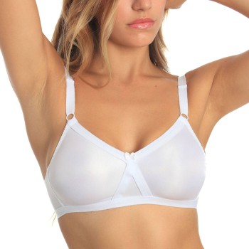sassa BH Cross Back Soft Bra Hvid polyester D 90 Dame
