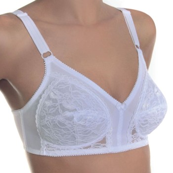 sassa BH Padded Soft Bra With Lace Hvid polyamid A 80 Dame