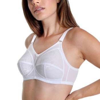 sassa BH Shiny Jacquard Soft Bra Full Cup Hvid D100 Dame