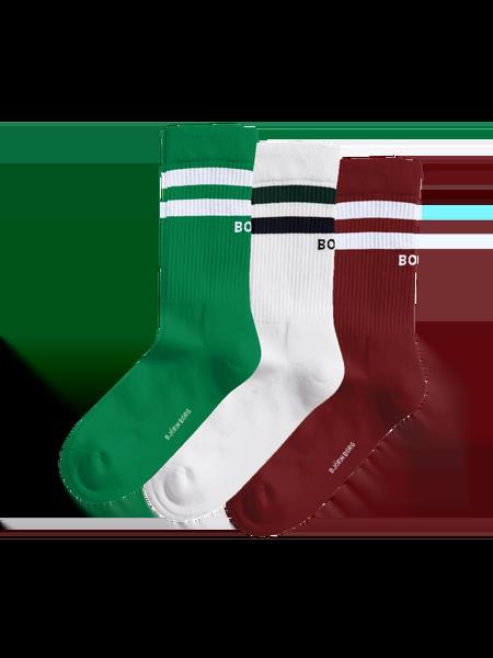 Björn Borg Classic Crew Socks 3-pack Grøn, 41-45