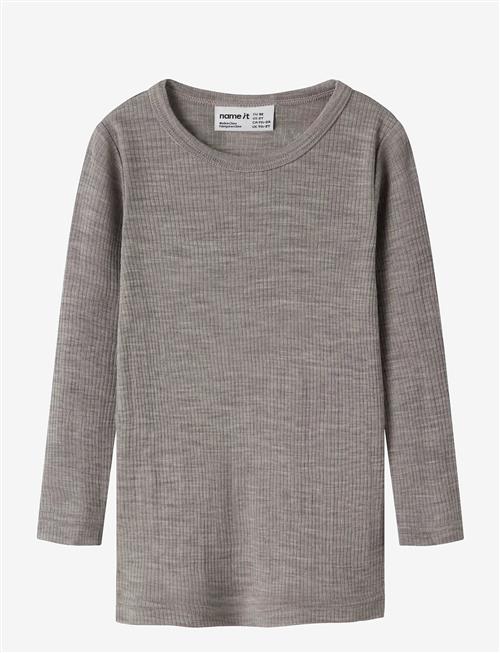 name it | Nmnwax Wool Rib Ls Top Noos | 104