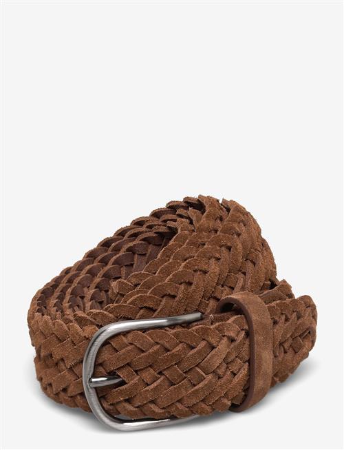 Anderson's | Suede Woven Belt Dark Brown - 3,5 | 110