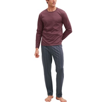 Calida Relax Streamline Long Pyjama Rød/Grå bomuld Small Herre