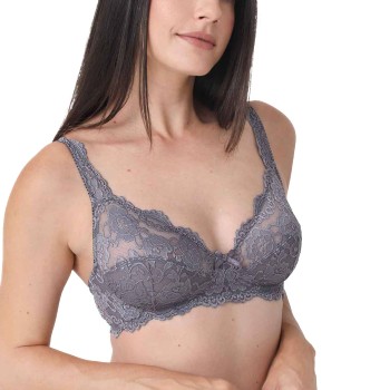 sassa BH Classic Lace Soft Bra Grå polyamid D 95 Dame
