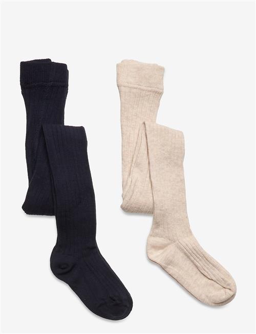 Minymo | Stocking - Solid Rib 2-Pack | 140\146