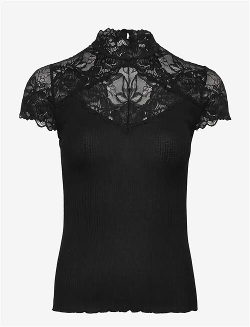 Rosemunde | Rwbeatha Silk Capsleeve Lace T-Shirt | L