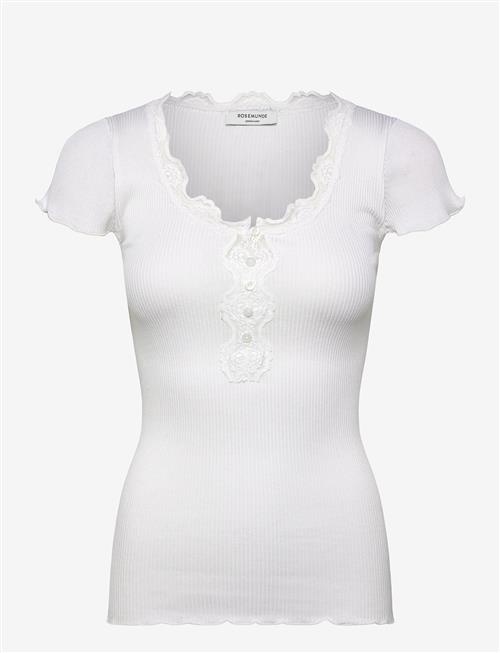 Rosemunde | Rwbeatha Silk Capsleeve Button T-Shirt | XL