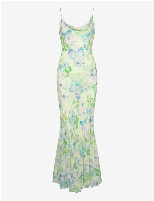 Malina | Amaia Silk Blend Chiffon Maxi Slip Dress | 40