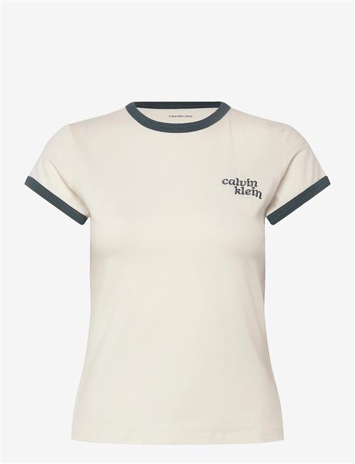 Calvin Klein Jeans | Ss Slim Logo Ringer Tee | XS