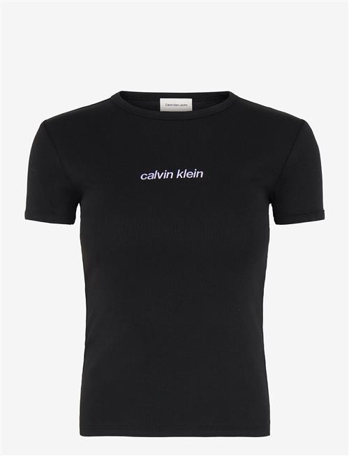 Calvin Klein Jeans | Ss Contour Rib Logo Ringer Tee | M