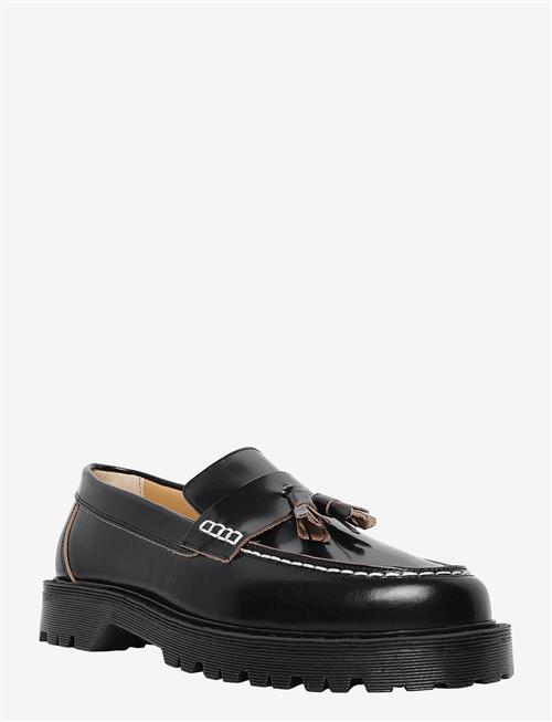 Garment Project | Pete Loafer - Black Polido Raw Edge | 46