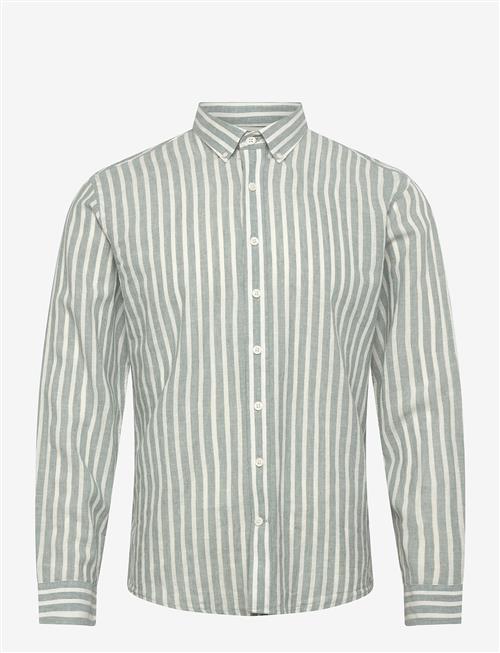 Lindbergh | Wide Striped Cotton/Linen Shirt L/S | XXL