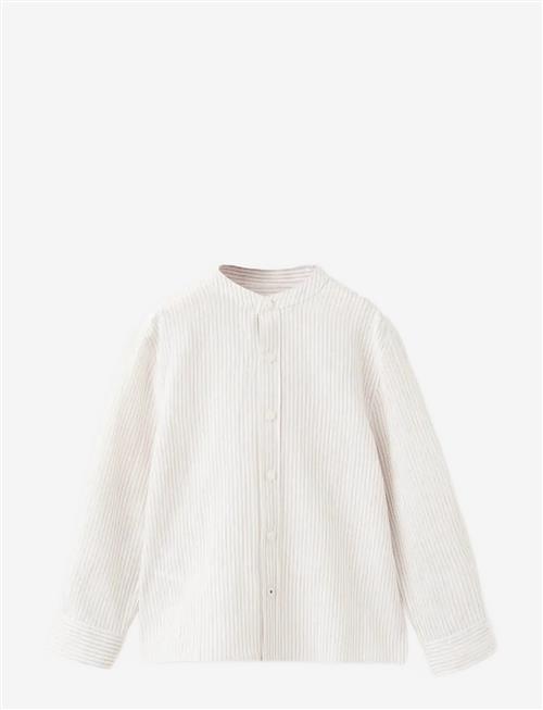 Mango | Striped Linen-Blend Shirt | 116
