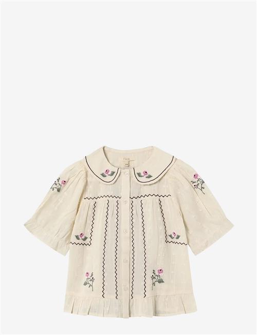 Fliink | Dobby Ss Rose Embr Blouse | 116