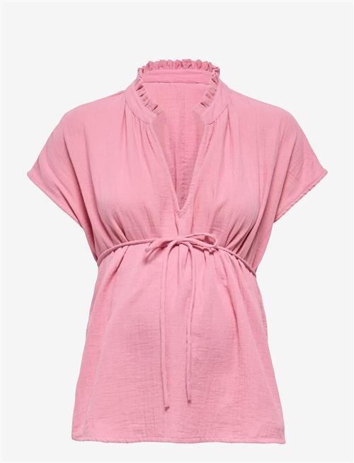 Only Maternity | Olmthyra S/S V-Neck Top Wvn | XXL