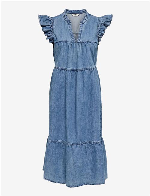 ONLY | Onlshania S/L Frill Midi Dnm Dress Akm | XL