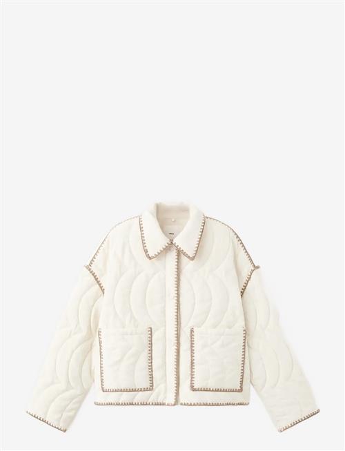 Mango | Contrast Piping Quilted Jacket | L