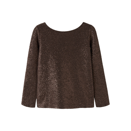 NAME IT Glimmer Bluse Ditsia Hot Fudge