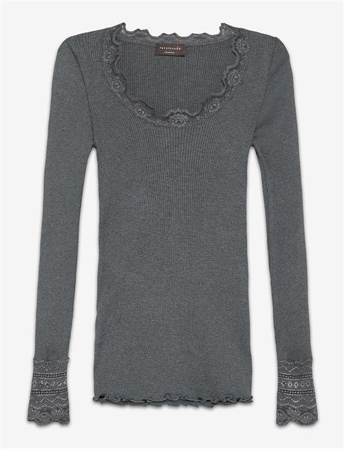 Rosemunde | Rwbenita Silk Ls O-Neck Lace T-Shir | M