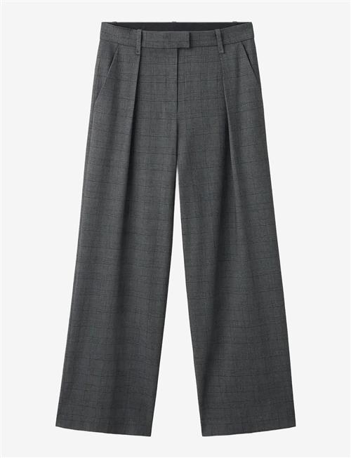 Mango | Pleated Check-Print Suit Trousers | 38