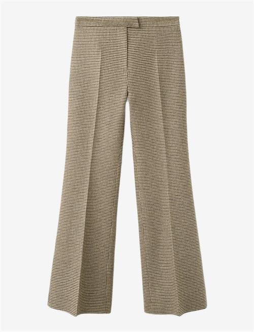 Mango | Houndstooth Wool-Blend Trousers | 46
