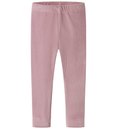 Name It Leggings - Fløjlsvelour - NmfVeloa - Mauve Shadows