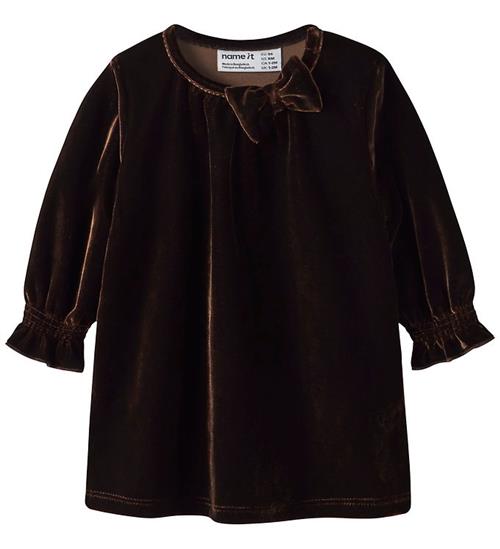 Name it Kjole - Velour - NBFRIDIDDE - Chocolate Plum