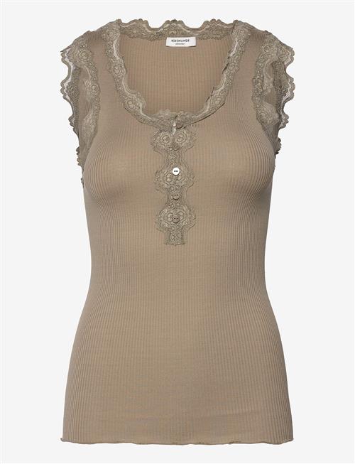 Rosemunde | Rwbeatha Sl U- Neck Lace Button Top | S