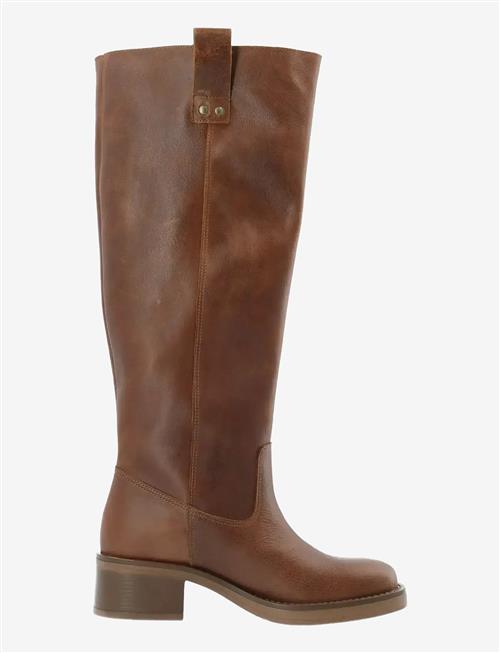 Bianco | Biamary Knee High Pull On Boot Pull Up Leather | 36