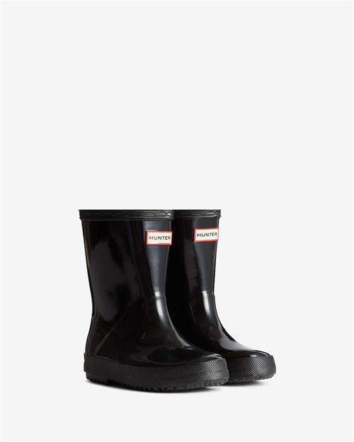 Hunter Kid's First Gloss Boot Black 25 EU  Sort  25 EU  unisex