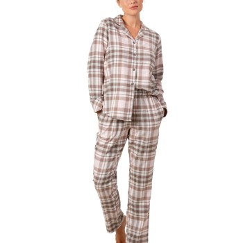 Trofé Trofe Flannel Pyjama Brun bomuld Large Dame