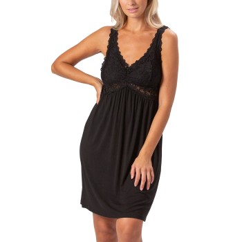Trofé Trofe Lace Nightdress Sort viskose Medium Dame