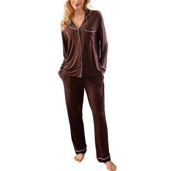 Trofé Trofe Viscose Pyjamas Brun viskose Large Dame