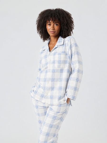 Björn Borg Core Flannel Pyjama Shirt Marineblå, L