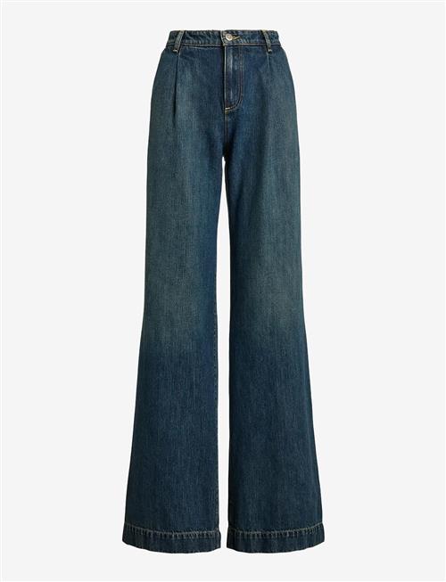Lauren Ralph Lauren | High-Rise Pleated Wide-Leg Jean | 44