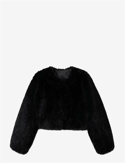 Mango | Faux-Fur Cropped Jacket | L