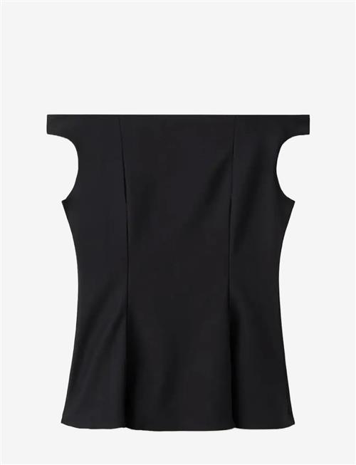 Mango | Strapless Peplum Top | S