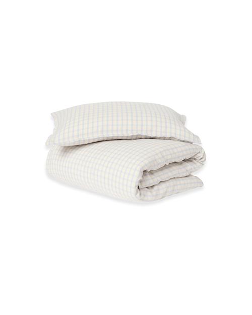 garbo&friends Muslin Sengesæt Junior Gingham Sky Blue  Gingham Sky Blue One Size  Blå  One Size  unisex