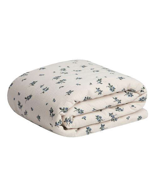 garbo&friends Vatteret Tæppe Af Musselin Bluberry Bluberry  One Size  Creme  One Size