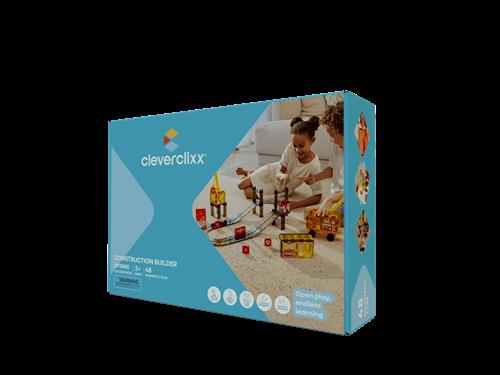 Cleverclixx Cleverclixx 48 Stk. Magnetiske Brikker Construction Builder Pack Intense  48 Pcs Magnetic Tiles Construction Builder Pack Intense  Blå  On