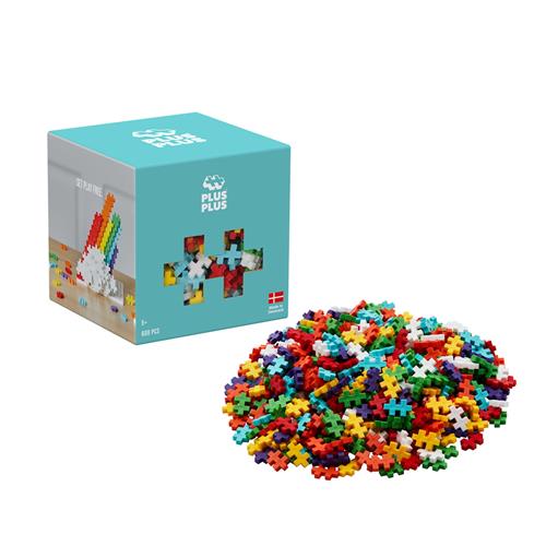 Plus-Plus 600 Stk. Byggesæt Set Rainbow  Rainbow One Size  Grøn  One Size 5 Years + unisex