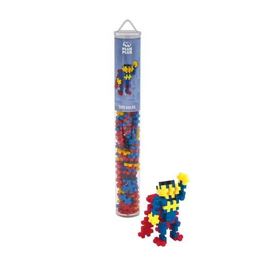 Plus-Plus 100 Stk. Bygge Set -rør Superhero  Superhero One Size  Blå  One Size 7+ Years unisex